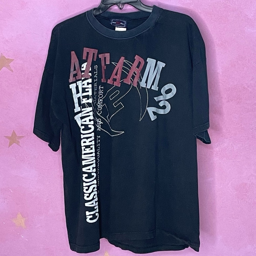Phat Farm Faded Black T-Shirt Mens Size 2XL Hip Hop Vintage Y2K